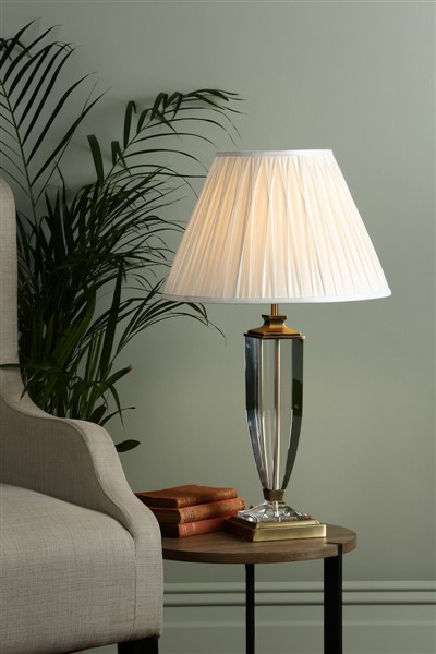 (image for) Laura Ashley Carson Large Table Lamp Antique Brass & Crystal Base Only